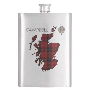 Cantil Clan Campbell Crest & Armaddie Tartan Mapa