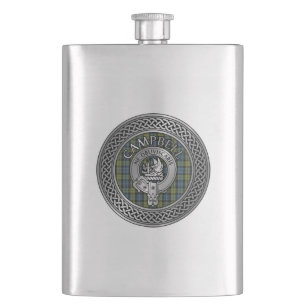 Cantil Clan Campbell Crest & Tartan Knot Flask