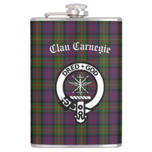 Cantil Clan Carnegie Crest Crachá e Tartan