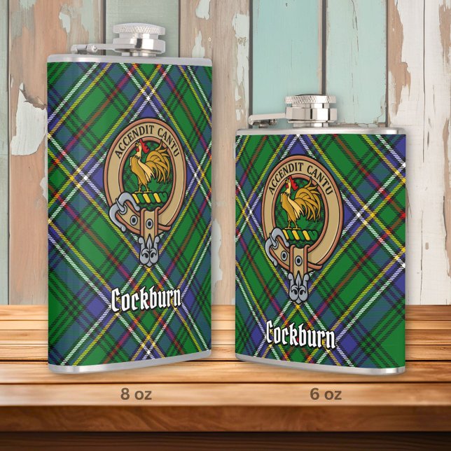 Cantil Clan Cockburn Crest sobre Tartan (Criador carregado)