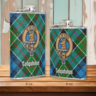 Cantil Clan Colquhoun Crest sobre Tartan