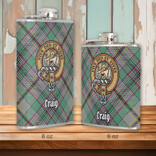 Cantil Clan Craig Crest sobre Tartan