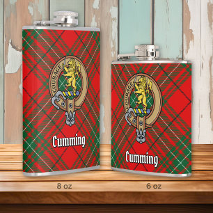 Cantil Clan Cumming Crest sobre Tartan
