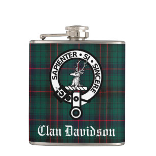 Cantil Clan Davidson Crest Crachá e Tartan