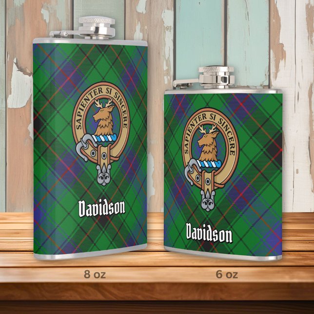 Cantil Clan Davidson Crest sobre Tartan (Criador carregado)