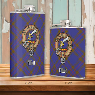 Cantil Clan Elliot Crest sobre Tartan Moderno