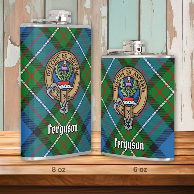 Cantil Clan Ferguson Crest sobre Tartan (Criador carregado)