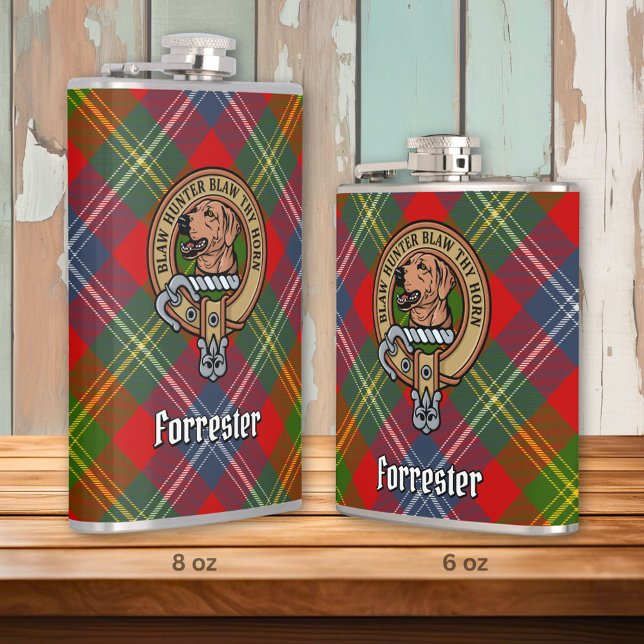 Cantil Clan Forrester Crest sobre Tartan (Criador carregado)