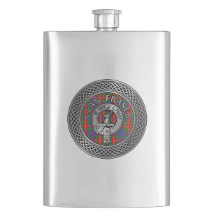 Cantil Clan Fraser Crest & Tartan Knot Flask