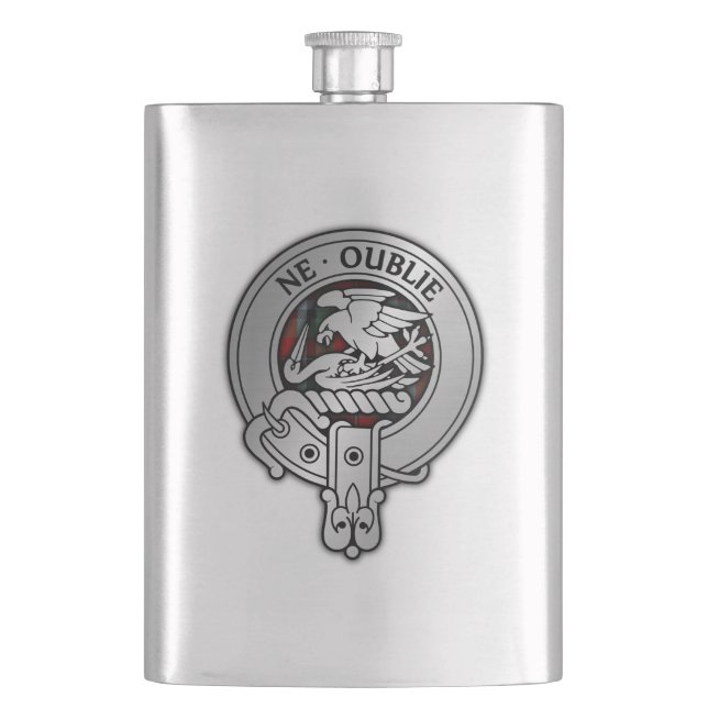 Cantil Clan Graham Crest e Red Tartan (Frente)