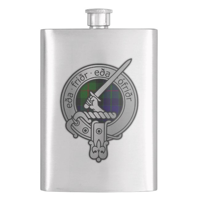 Cantil Clan Gunn Crest & Tartan - Antigos Norse (Frente)