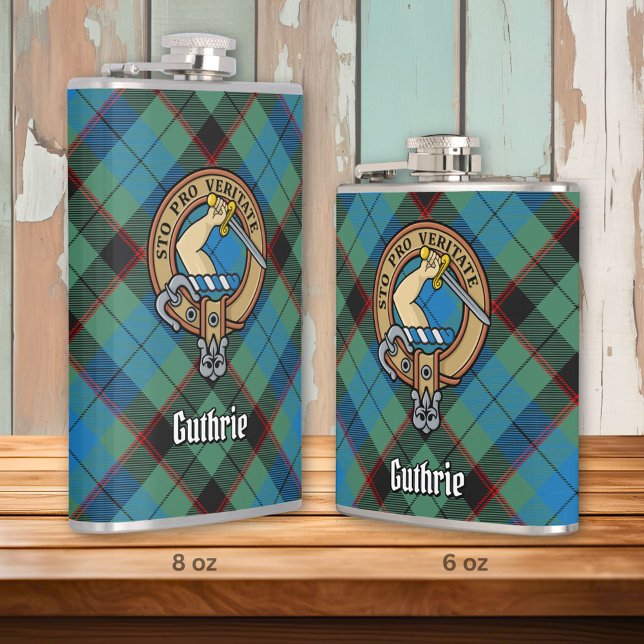 Cantil Clan Guthrie Crest sobre Tartan (Criador carregado)