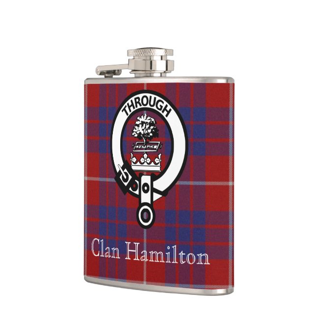Cantil Clan Hamilton Crest e Tartan Flag (Esquerda)