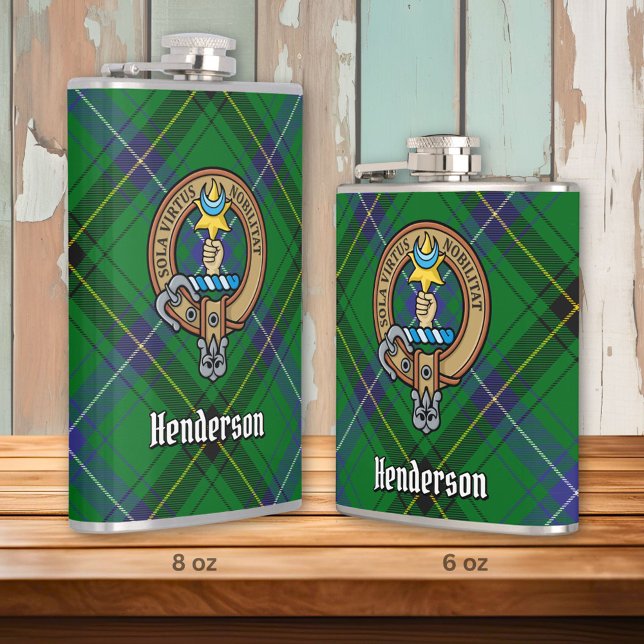Cantil Clan Henderson Crest sobre Tartan (Criador carregado)
