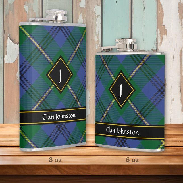 Cantil Clan Johnston Tartan Flask (Criador carregado)