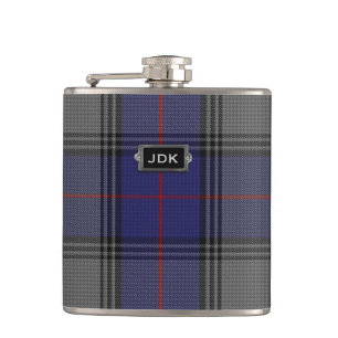 Cantil Clan Kinnaird Xadrez Flask Monogramas