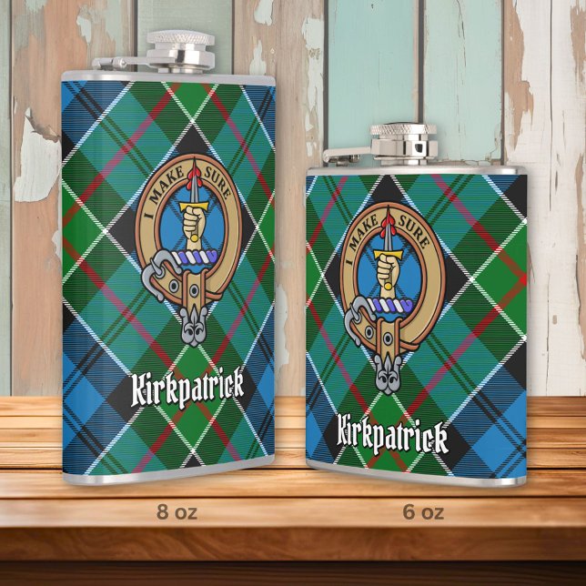 Cantil Clan Kirkpatrick Crest sobre Tartan (Criador carregado)