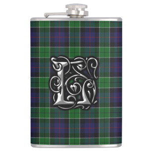 Cantil Clan Leslie Tartan Old Scotland Flask