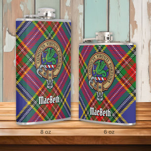 Cantil Clan MacBeth Crest Flask