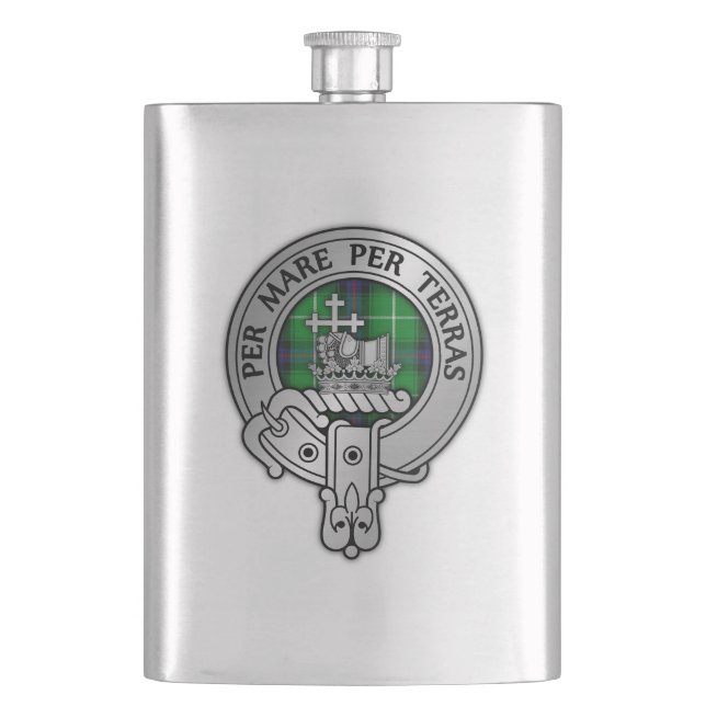 Cantil Clan MacDonald Crest Flask (Frente)