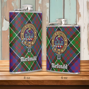 Cantil Clan MacDonald do Clanranald Crest sobre Tartan