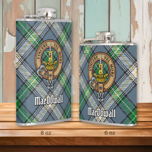 Cantil Clan MacDowall Crest sobre Tartan