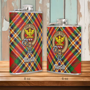 Cantil Clan MacGill Crest sobre Tartan