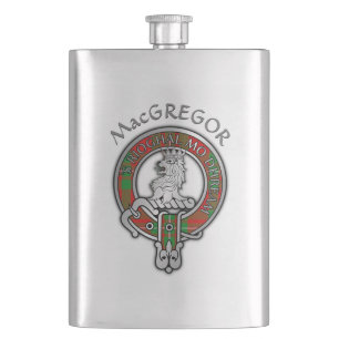 Cantil Clan MacGregor Crest & Tartan Flask