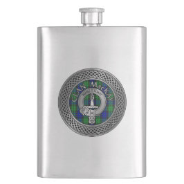 Cantil Clan MacKay Crest & Tartan Knot Flask