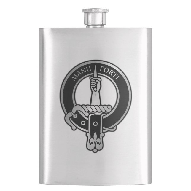 Cantil Clan MacKay Tartan Crest Flask (Frente)