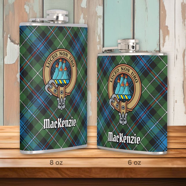 Cantil Clan MacKenzie Crest sobre Tartan (Criador carregado)