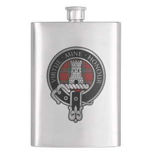 Cantil Clan MacLean Crest & Tartan Flask