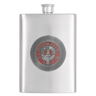 Cantil Clan MacLean Crest & Tartan Knot Flask