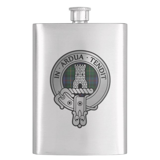 Cantil Clan Malcolm Crest & Tartan (Frente)