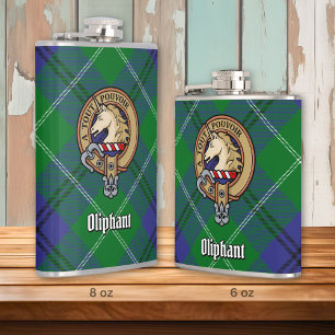 Cantil Clan Oliphant Crest sobre Tartan