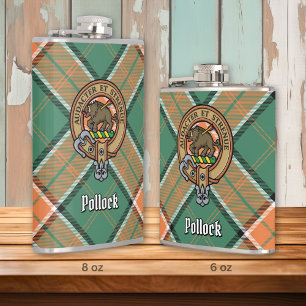 Cantil Clan Pollock Crest Flask