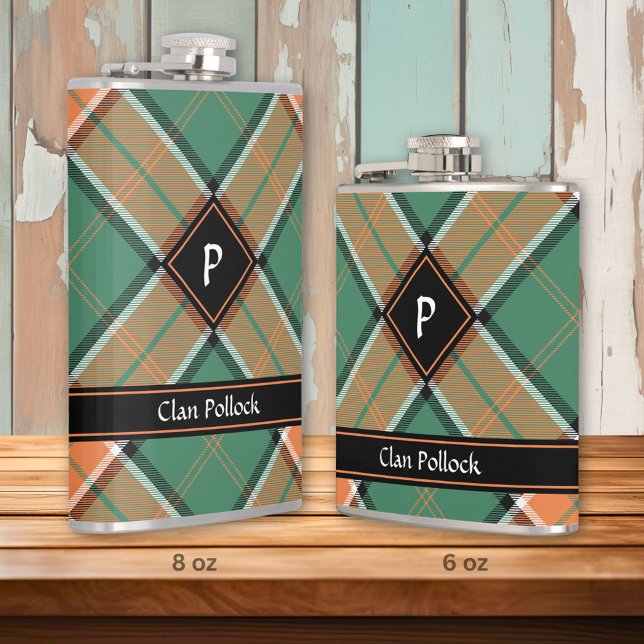 Cantil Clan Pollock Tartan Flask (Criador carregado)
