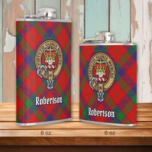 Cantil Clan Robertson Crest sobre Tartan