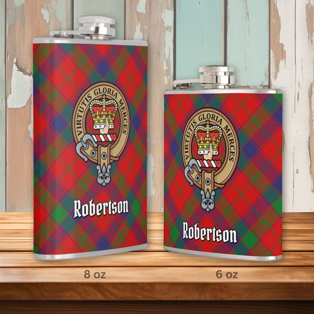 Cantil Clan Robertson Crest sobre Tartan (Criador carregado)