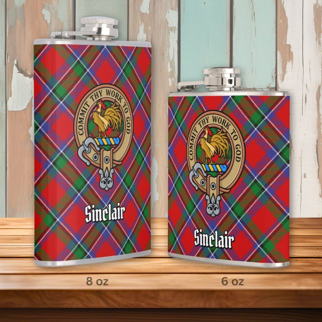 Cantil Clan Sinclair Crest sobre Tartan (Criador carregado)
