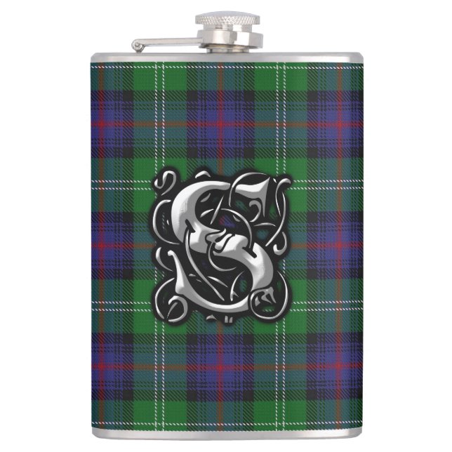 Cantil Clan Sutherland Tartan Old Scotland Flask (Frente)