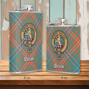 Cantil Clan Wilson Crest sobre o Antigo Tartan