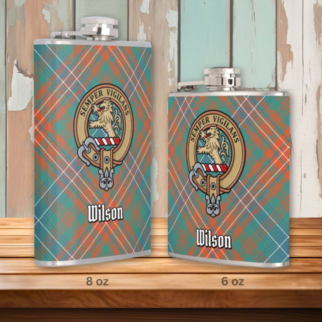 Cantil Clan Wilson Crest sobre o Antigo Tartan (Criador carregado)