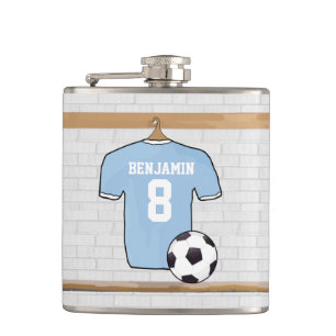 Cantil Claro personalizado - jérsei de futebol azul do