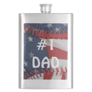 Cantil Classic Flask/American Flag Baseball #1 Pai