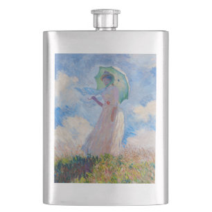 Cantil Claude Monet - Mulher com Guarda-Sol virada para a