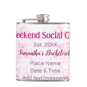 Cantil Clube social de fim de semana rosa brilho despedid