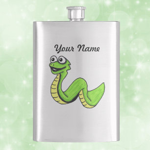 Cantil Cobra amarelo verde de sorriso bonito dos desenhos