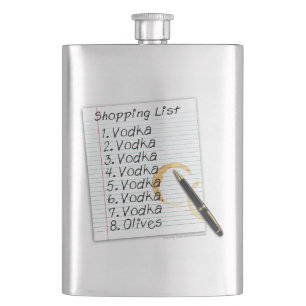 CANTIL COCKTAIL HIP FLASK, LISTA DE COMPRO VODKA