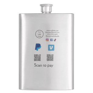 Cantil Código QR Pague com PayPal Venmo escaneie adicione